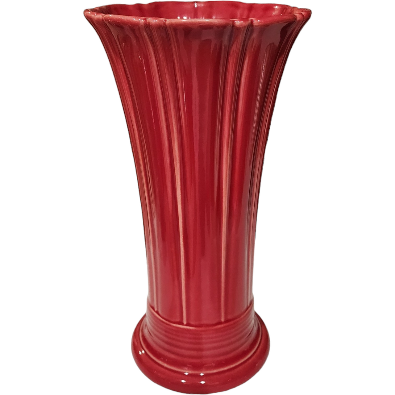 9" Homer Laughlin Fiesta Scarlet Red Flared Vase