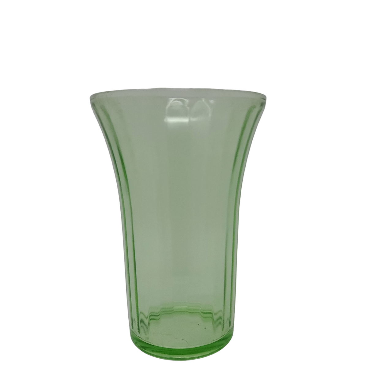 9 Oz Jeannette Uranium Green Flat Tumbler Glass
