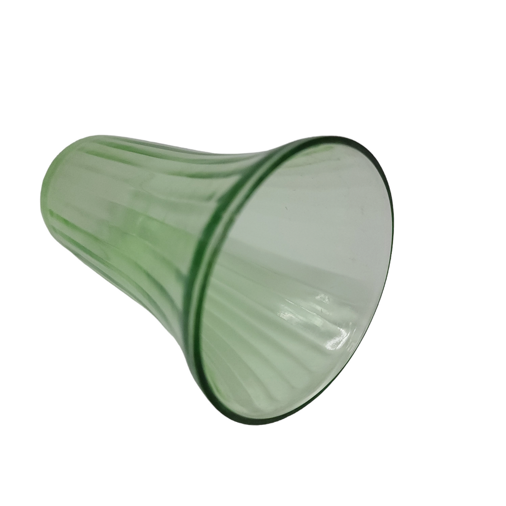 9 Oz Jeannette Uranium Green Flat Tumbler Glass