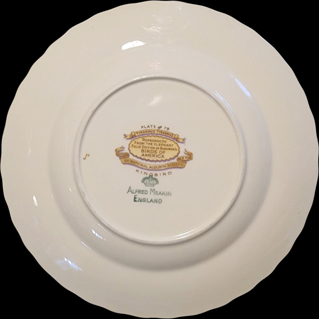 Alfred Meakin Audubon Birds of America Kingbird 8 34 Luncheon Plate #79