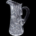 American Brilliant Period Cut Glass Pitcher Pinwheel & Diamond Starburst