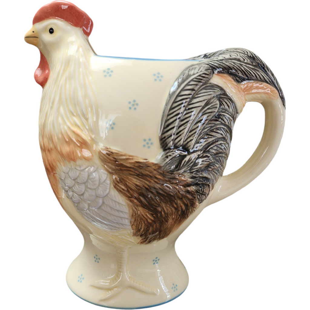 American Atelier "Petite Provence" Stoneware Charming Rooster Pitcher