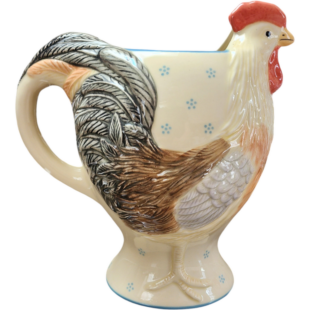 American Atelier "Petite Provence" Stoneware Charming Rooster Pitcher