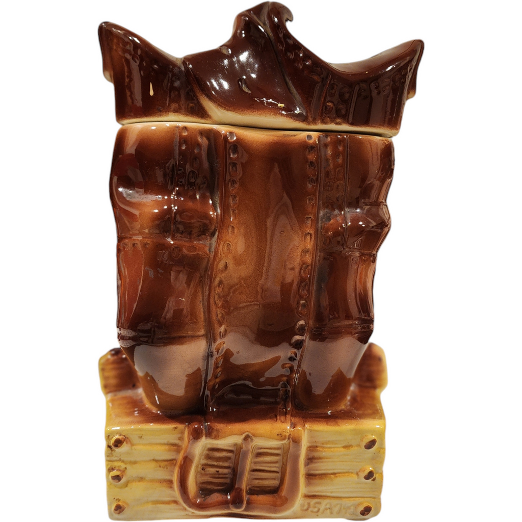 American Bisque Cow Boy Boots Ceramic Cookie Jar