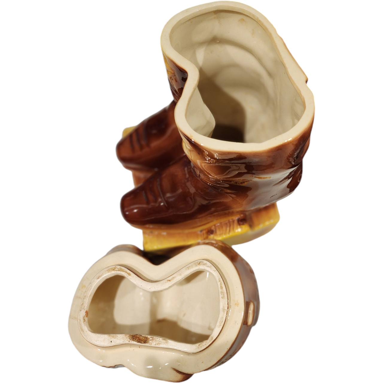 American Bisque Cow Boy Boots Ceramic Cookie Jar