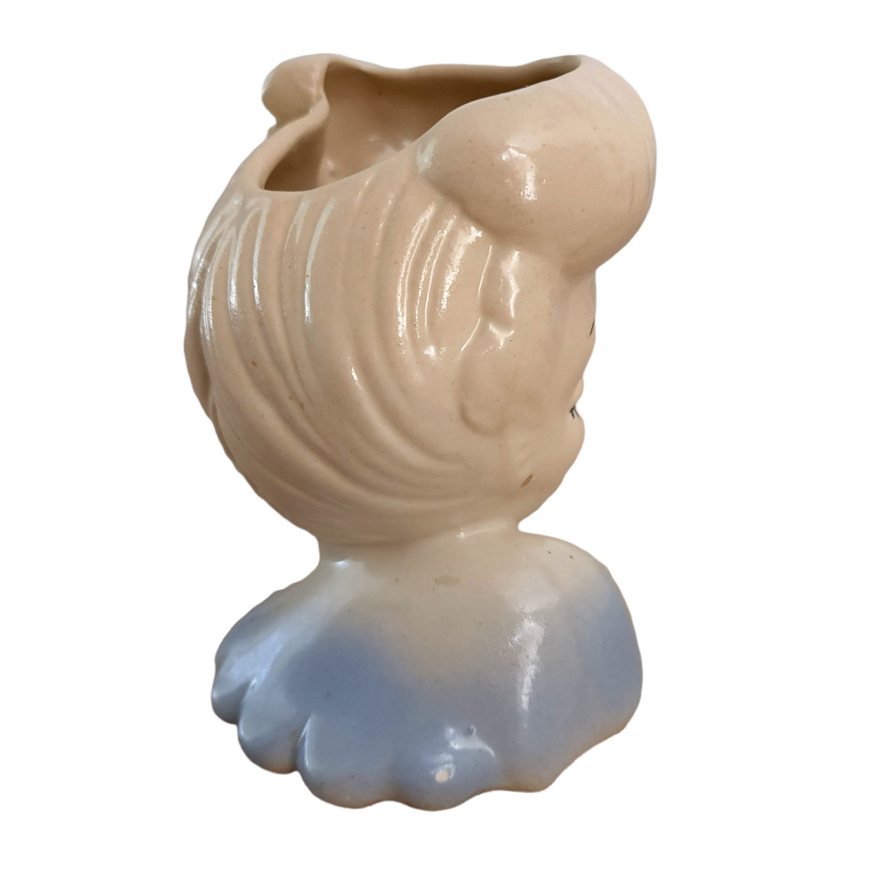 6" American Bisque Glamour Girl Colored Head Vase