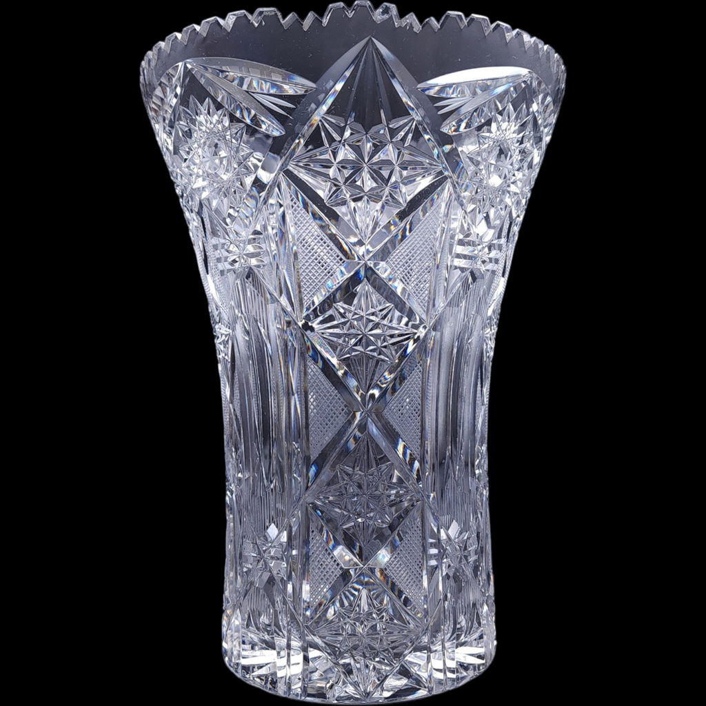 American Brilliant Period Cut Glass Vase