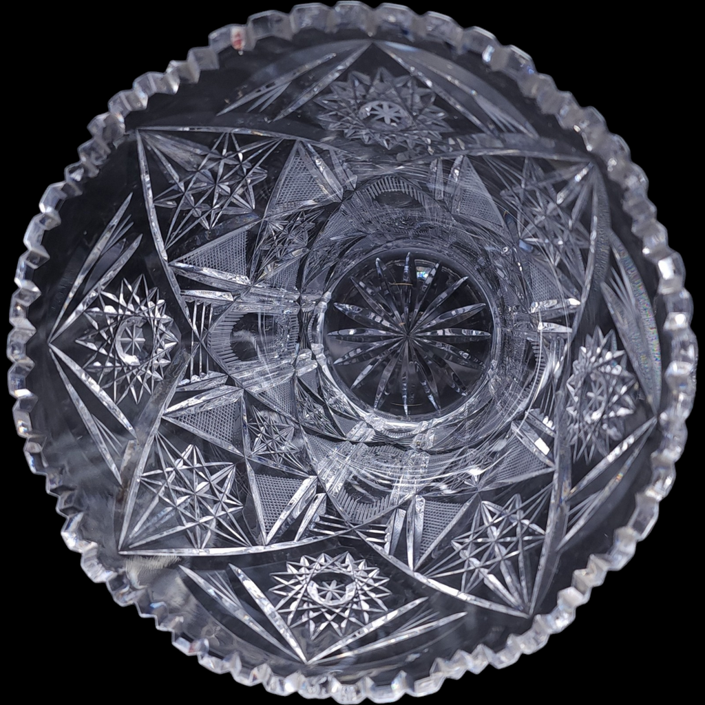 American Brilliant Period Cut Glass Vase