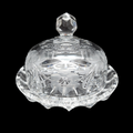 American Cut Lead Crystal Round Covered Butter