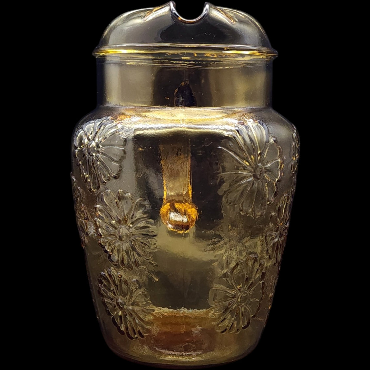 Anchor Hocking Honey Gold Springsong Glass Pitcher 86 oz