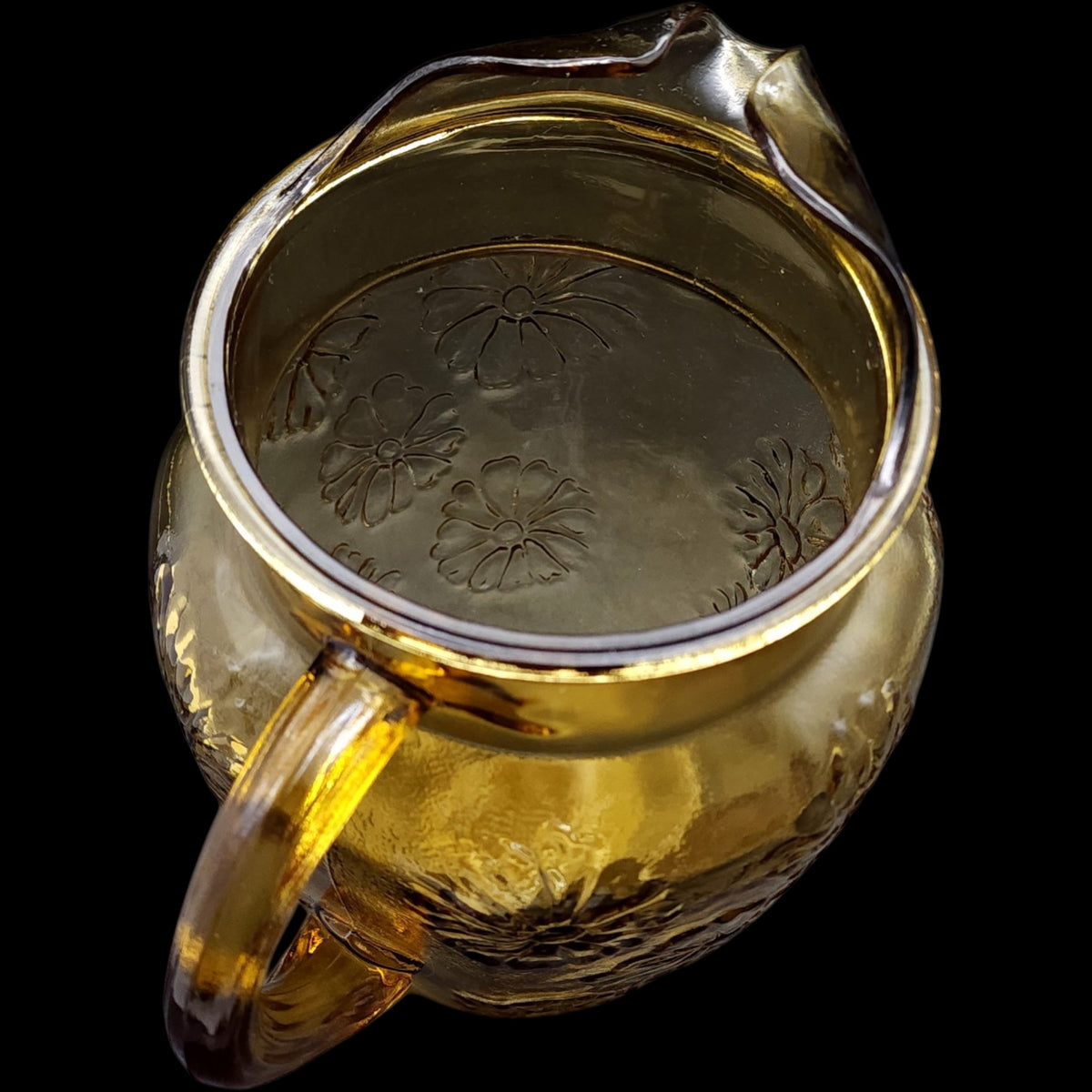 Anchor Hocking Honey Gold Springsong Glass Pitcher 86 oz