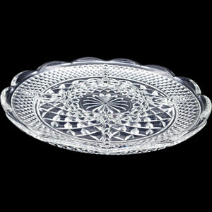 Anchor Hocking Wexford Clear Cut Glass 5 Part Relish Tray 11 Inch