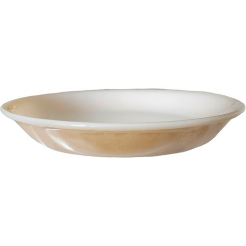 Anchor Hocking Copper Tint Copper Lustre Outside/White Inside Pie Plate