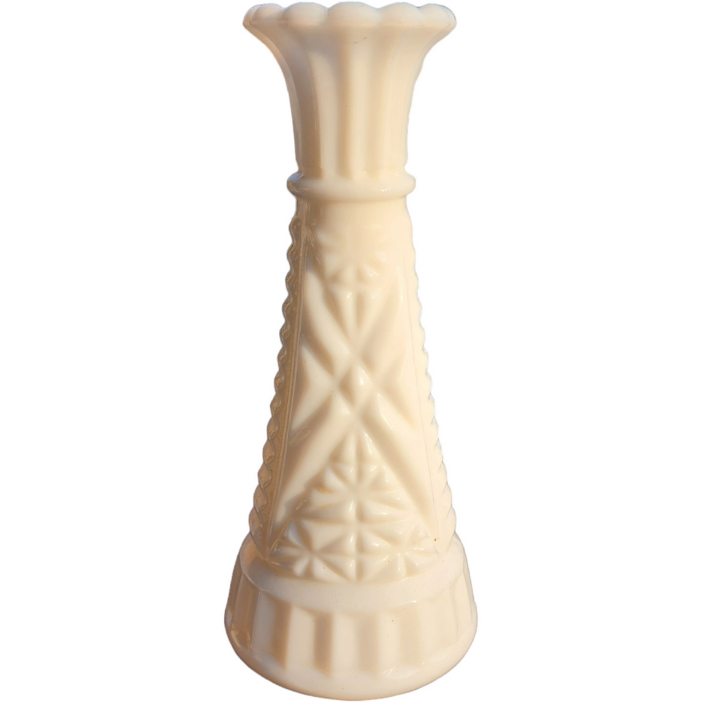 Anchor Hocking Giftware Milkglass Design Bottom Bud Vase