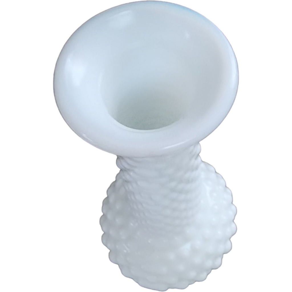 Anchor Hocking Hobnail Milk Glass 7" Bud Vase