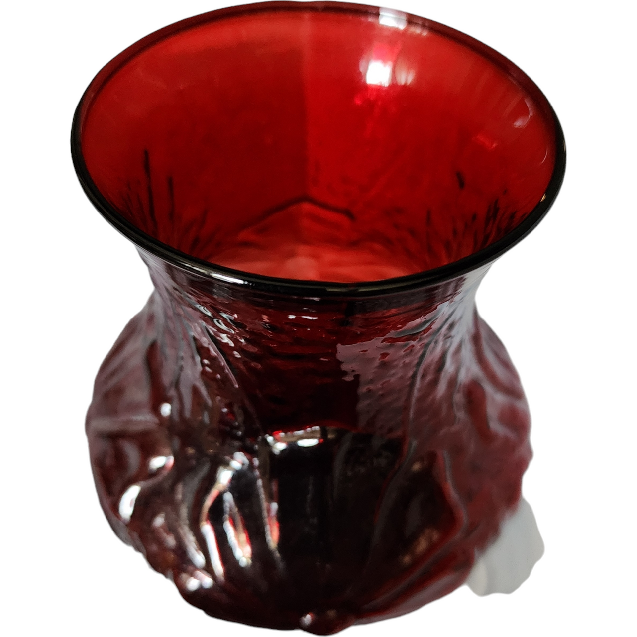 Anchor Hocking Rainflower Royal Ruby 5" Flower Vase