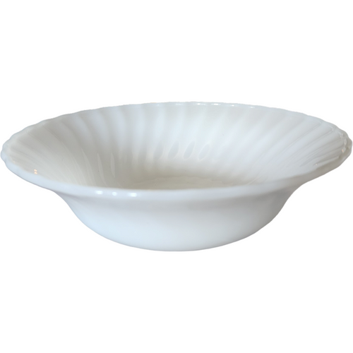 Anchor Hocking Swirl Anchor White Smooth Edge Round Vegetable Bowl
