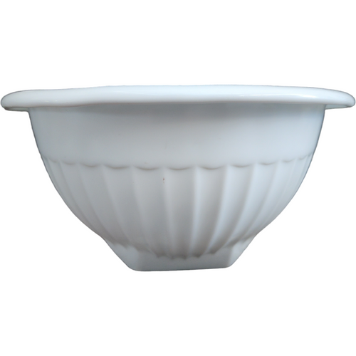 7" Anchor Hocking Vitrock Kitchenware Colonial Panels White Mixing Bowl