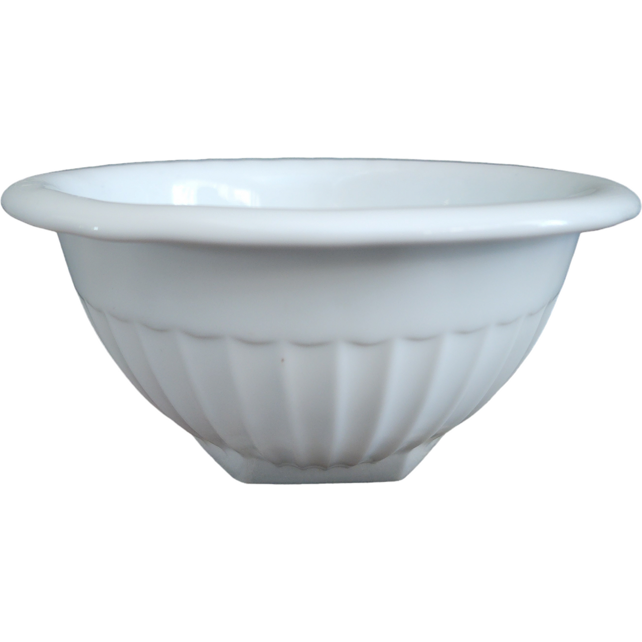 7" Anchor Hocking Vitrock Kitchenware Colonial Panels White Mixing Bowl