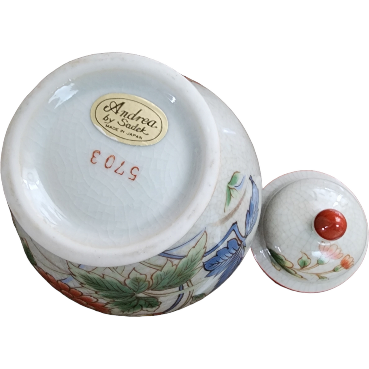 Andrea By Sadek Multi-Colored Floral Ginger Jar #5703 Japan