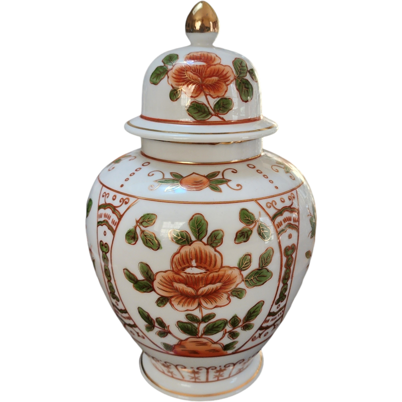 Andrea by Sadek 22K Gold Cherry Blossom Ginger Jar Vase
