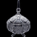Anna Hutte Bleikristall 24% Lead Crystal 4-Footed Oval Covered Candy Dish