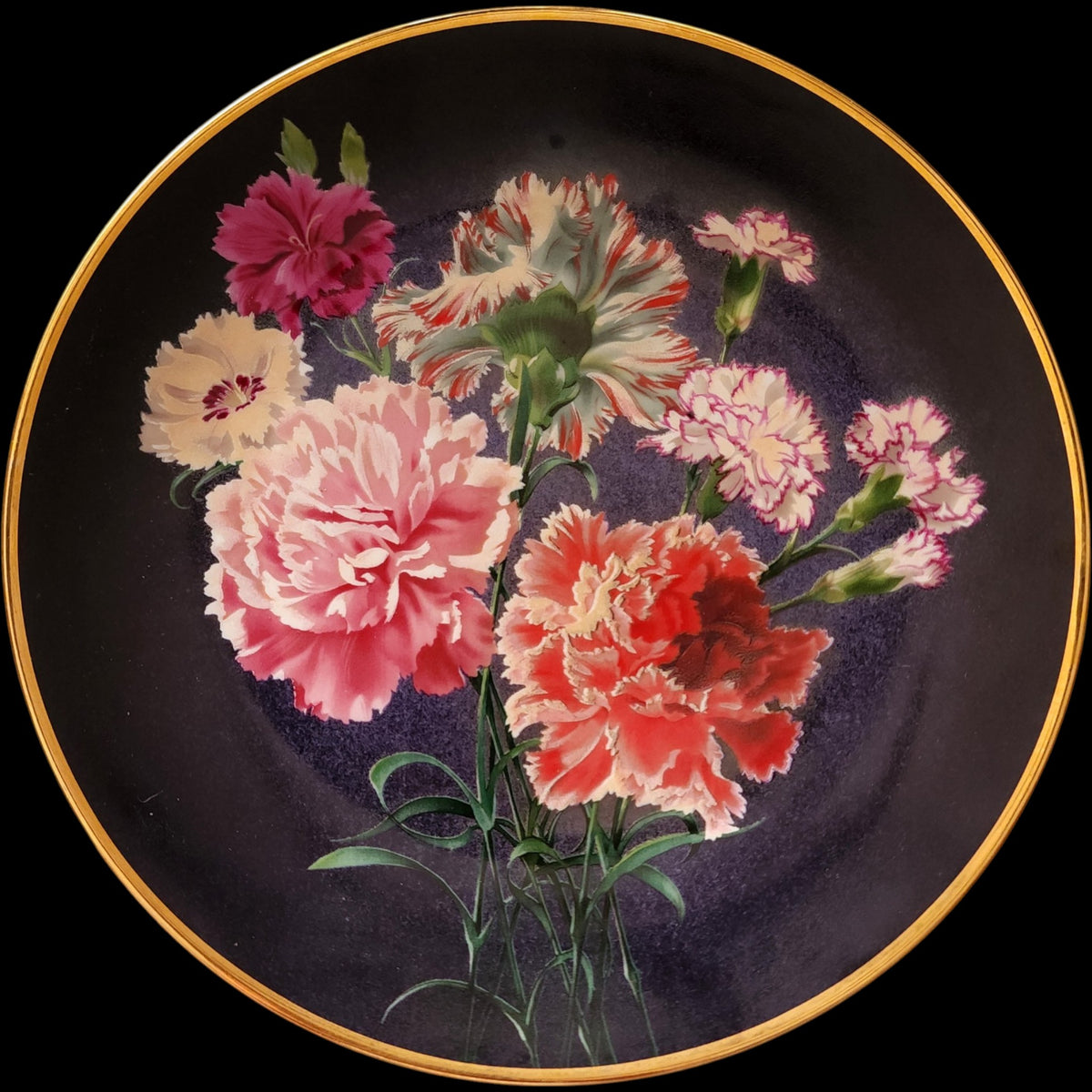 Anna Perenna Flowers of Count Lennart Bernadotte Carnation Collector Plate Bavaria