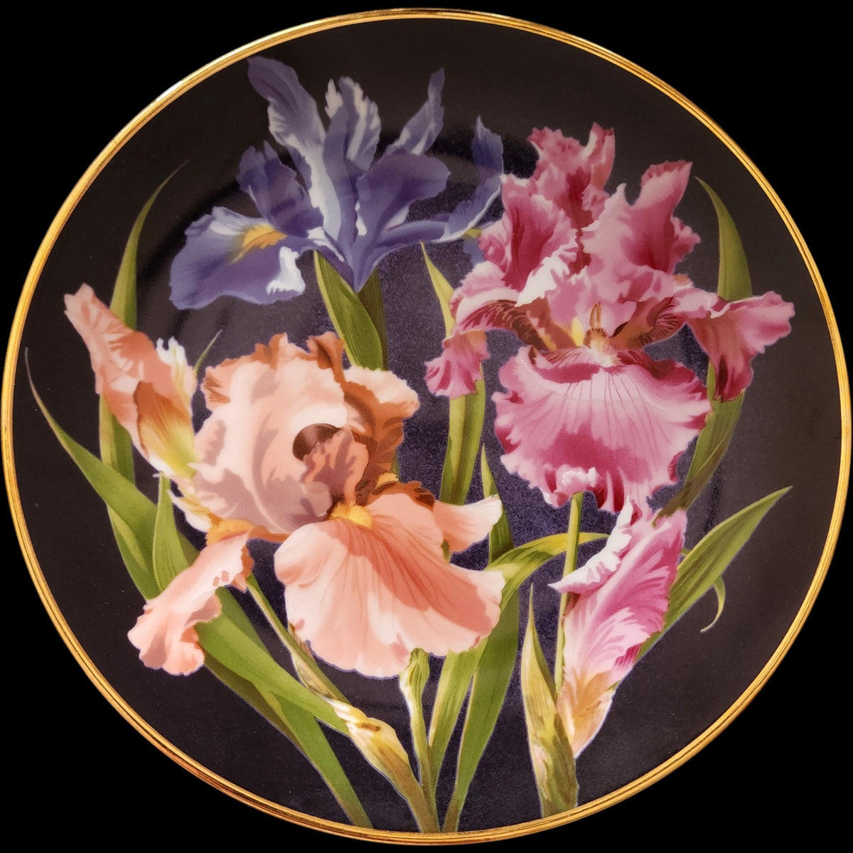 Anna Perenna Flowers of Count Lennart Bernadotte Iris Collector Plate Bavaria