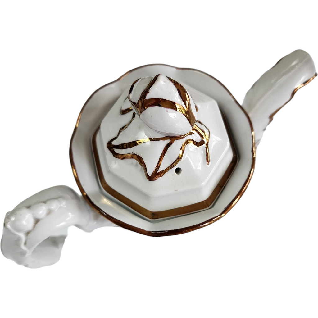 Anthony Shaw Hanging Leaves Copper Lustre Ironstone Coffeepot Teapot