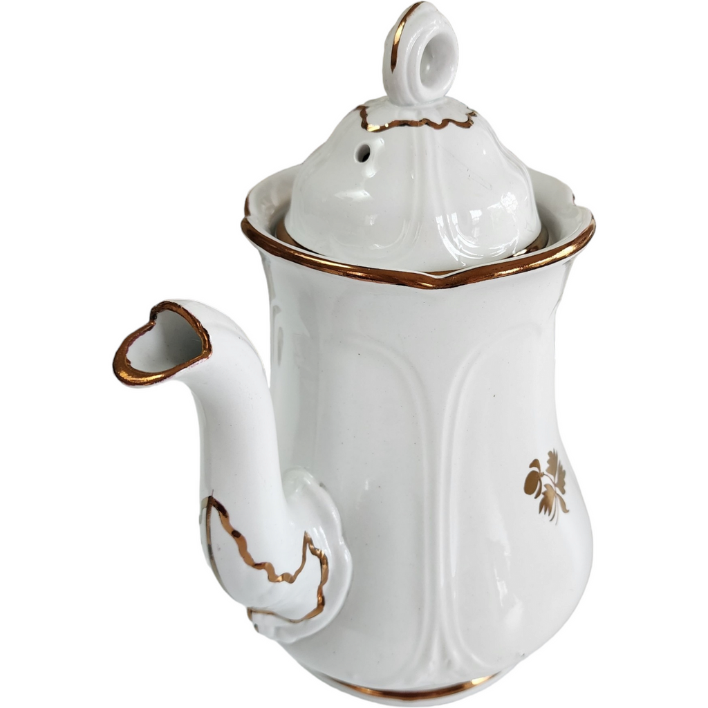 Anthony Shaw Hanging Leaves Copper Lustre Ironstone Coffeepot/Teapot