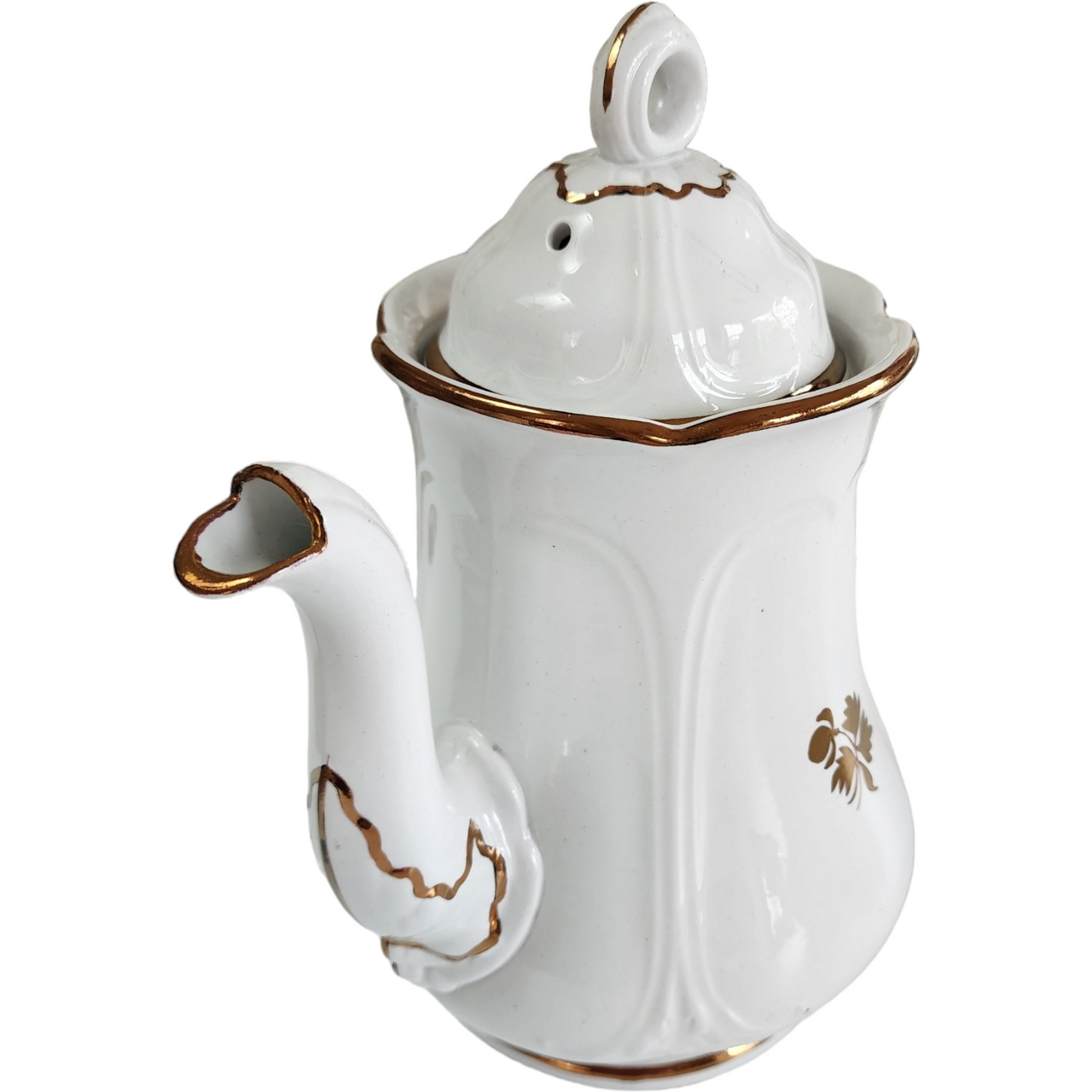 Anthony Shaw Hanging Leaves Copper Lustre Ironstone Coffeepot/Teapot