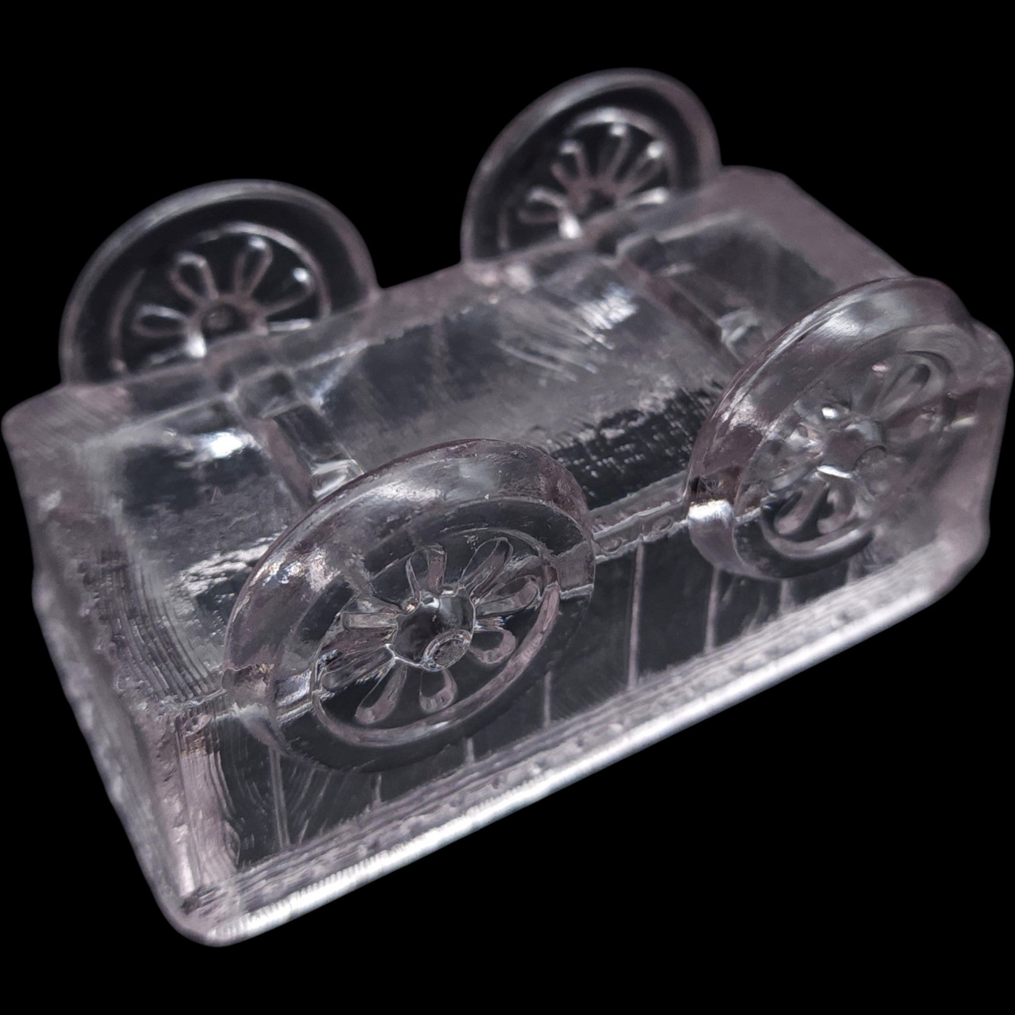 Antique 1882 William Hepple Pressed Glass Coal Wagon 3 3/4" Salt Dish