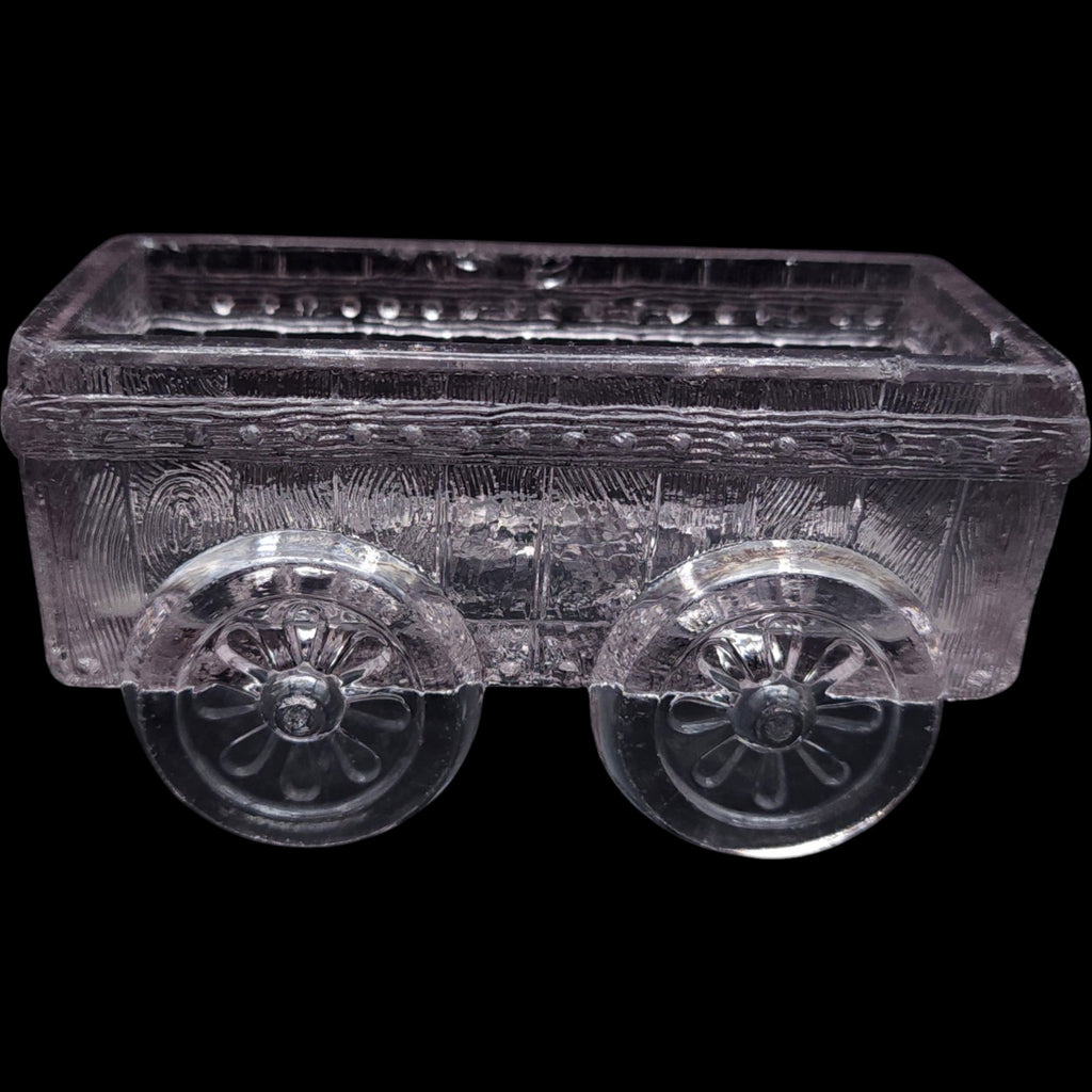 Antique 1882 William Hepple Pressed Glass Coal Wagon 3 3/4" Salt Dish