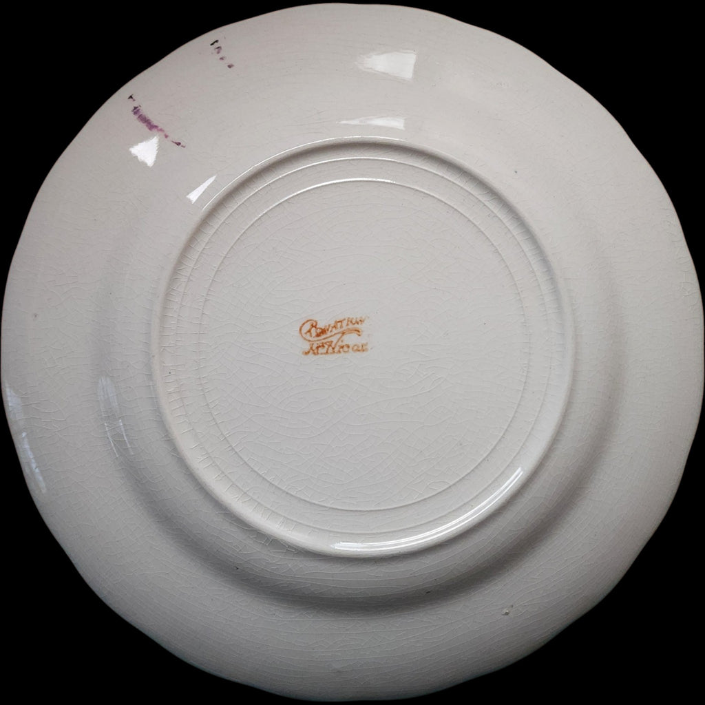 Antique 1911 Calendar Plate Raub & Lanterman East Stroudsburg PA Cannonsburg Pottery Plate