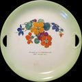 Antique Advertising Ceramic Handled Tray Monument Cut Rate Groceries Store