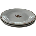 Antique Alfred Meakin Royal Ironstone Tea Leaf Luncheon Plate 8.75 Set of 3