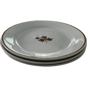 Antique Alfred Meakin Royal Ironstone Tea Leaf Luncheon Plate 8.75 Set of 3