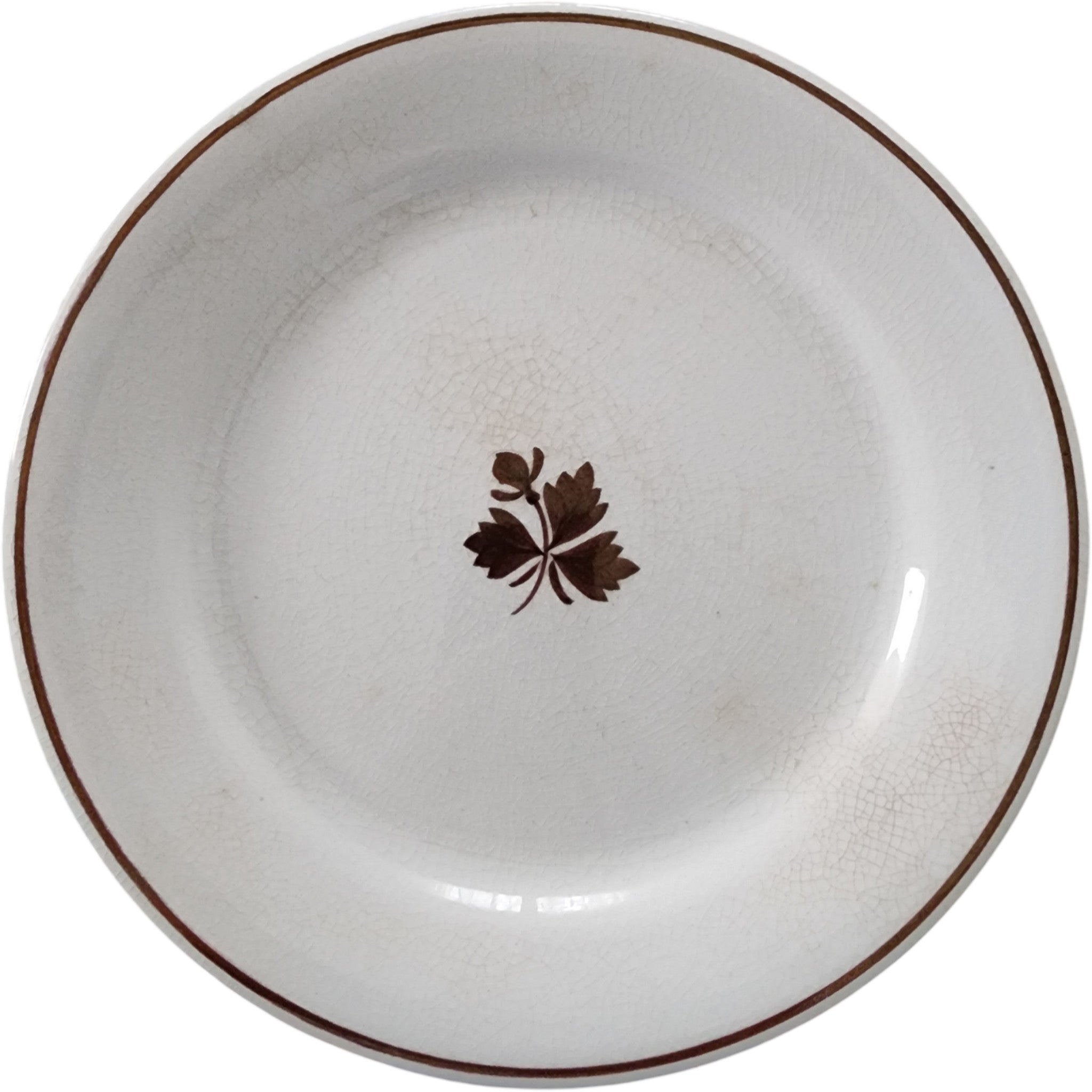 Antique Alfred Meakin Royal Ironstone Tea Leaf Salad Plate 7.75"