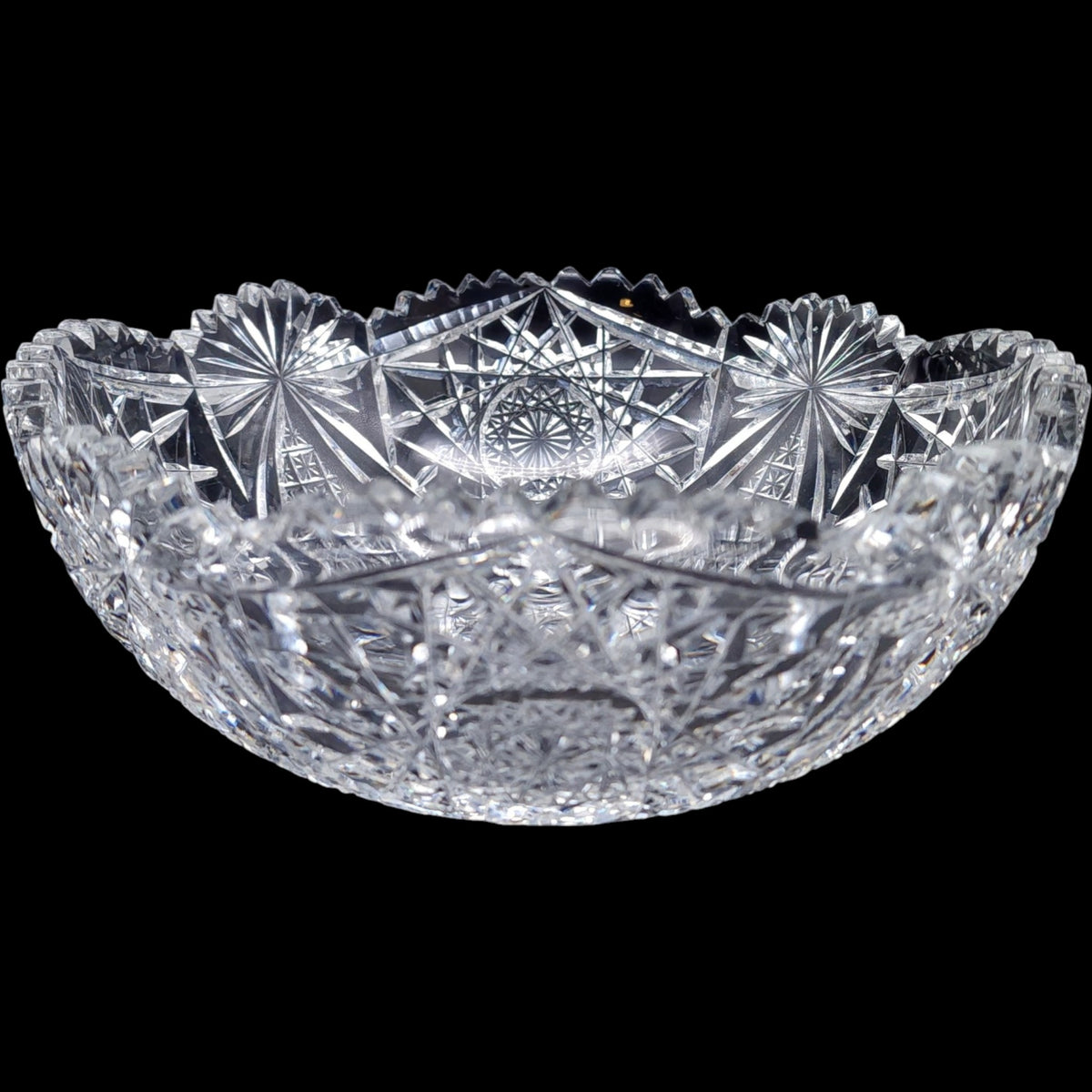 8" Antique American Brilliant Period Cut Crystal Bowl