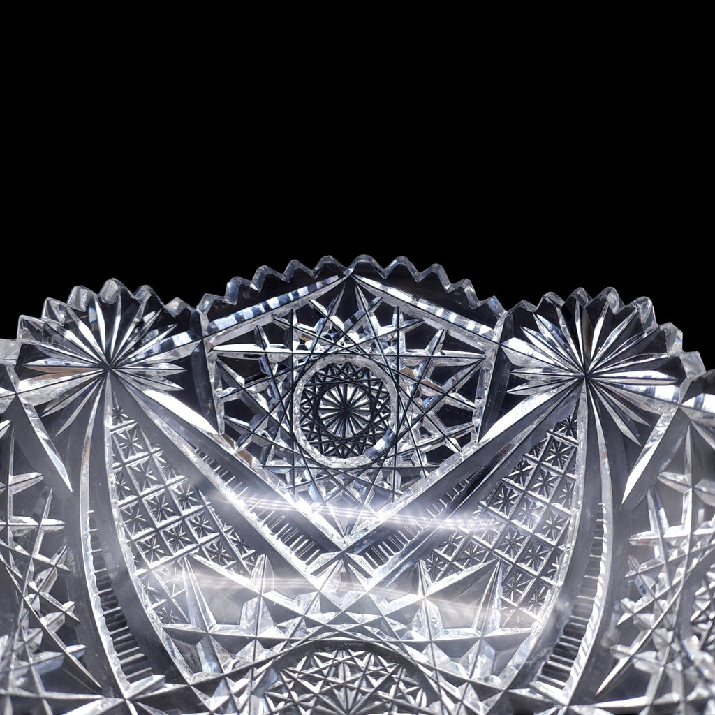 8" Antique American Brilliant Period Cut Crystal Bowl