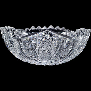 8" Antique American Brilliant Period Cut Crystal Bowl