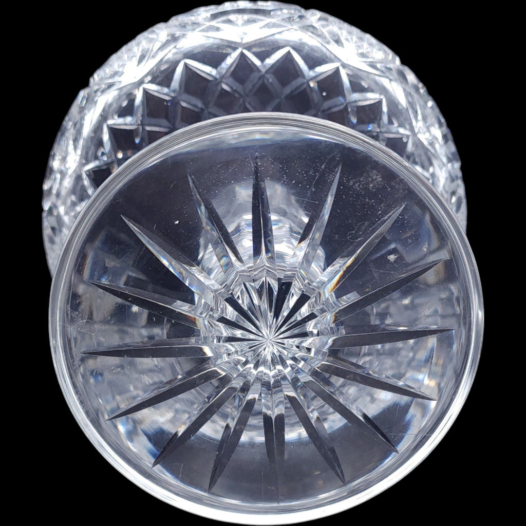 9" Antique American Brilliant Period Cut Crystal Pedestal Compote Bowl
