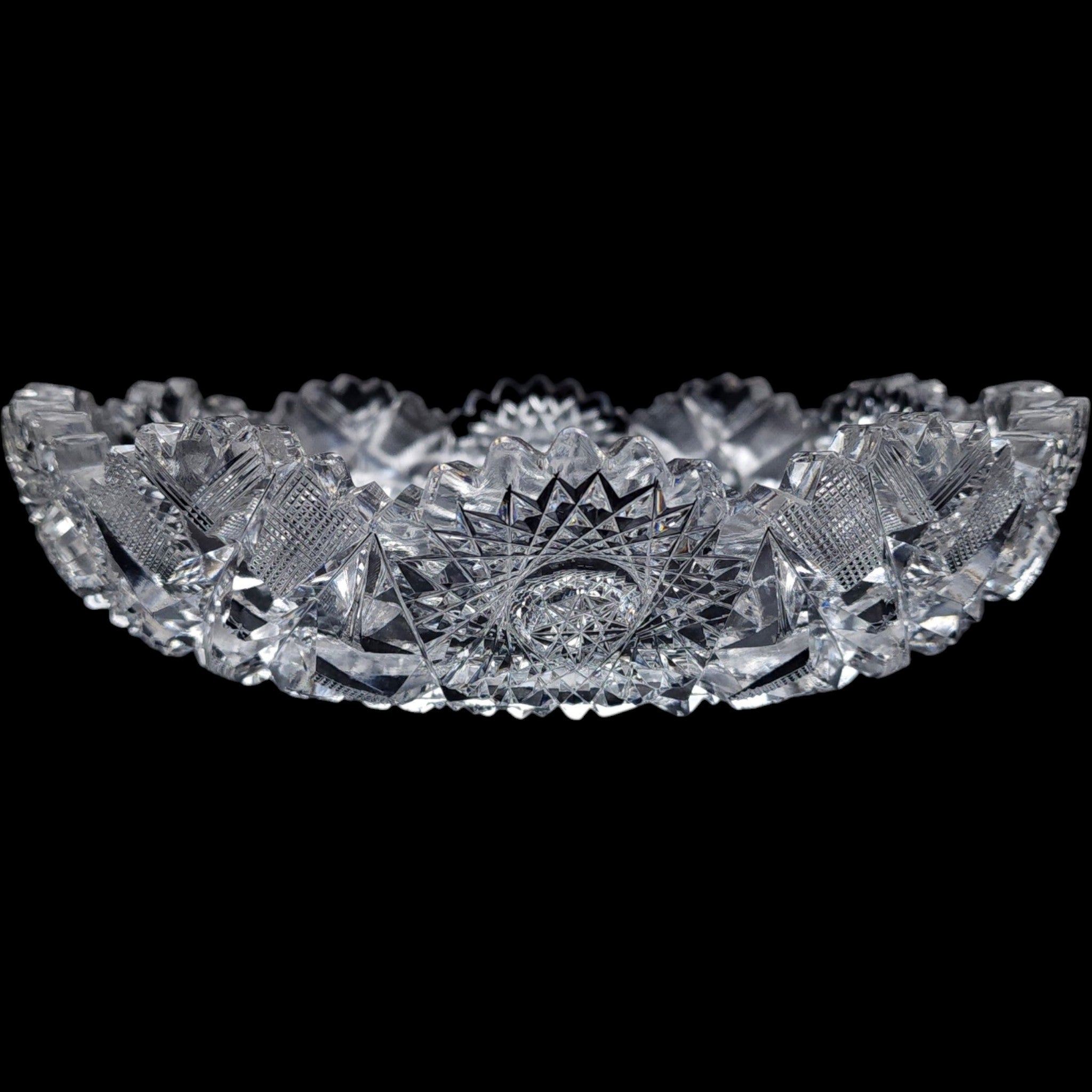 Antique American Brilliant Period Cut Glass Bowl