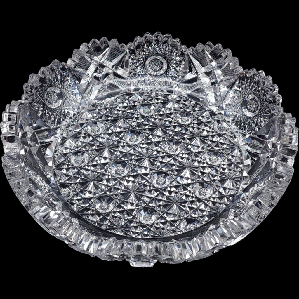 Antique American Brilliant Period Cut Glass Bowl