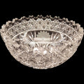 Antique American Brilliant Period Cut Glass Daisy & Button Large Bowl