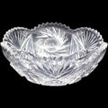 8" Antique American Brilliant Period Cut Glass Pinwheel Bowl Hobstar