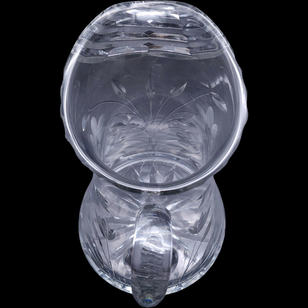 Antique American Brilliant Period Cut Glass Pitcher 10"