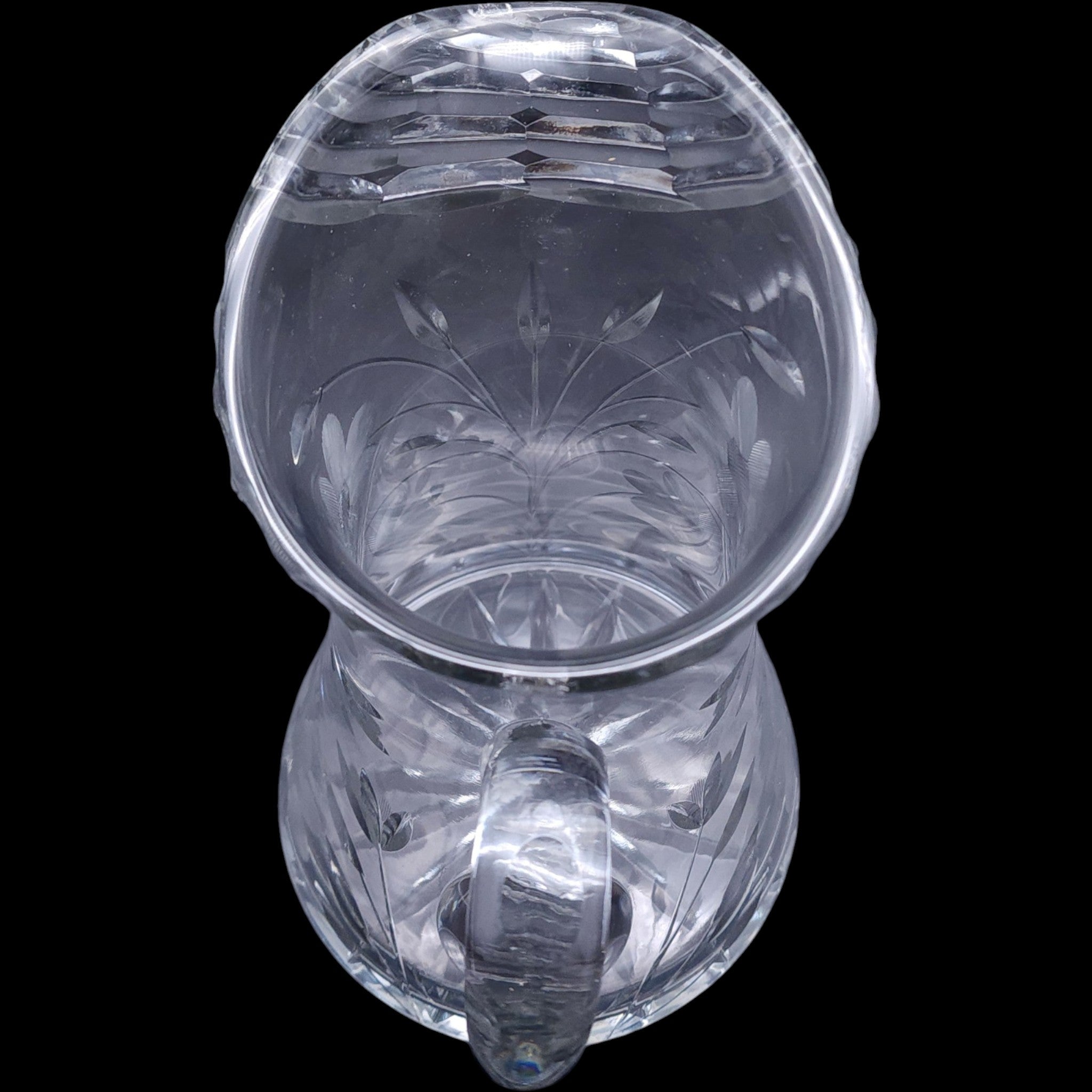 Antique American Brilliant Period Cut Glass Pitcher 10"