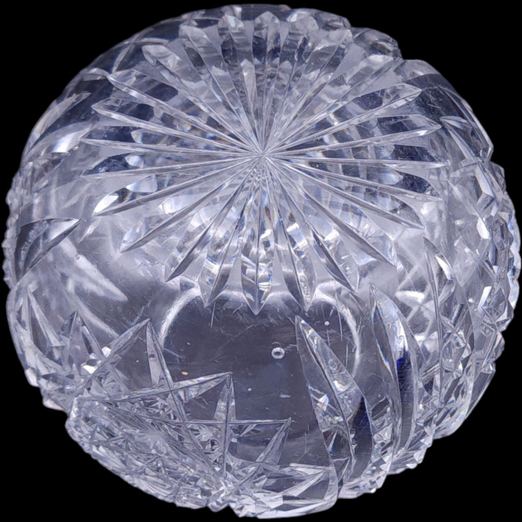 Antique American Brilliant Period Cut Glass Rose Bowl Vase
