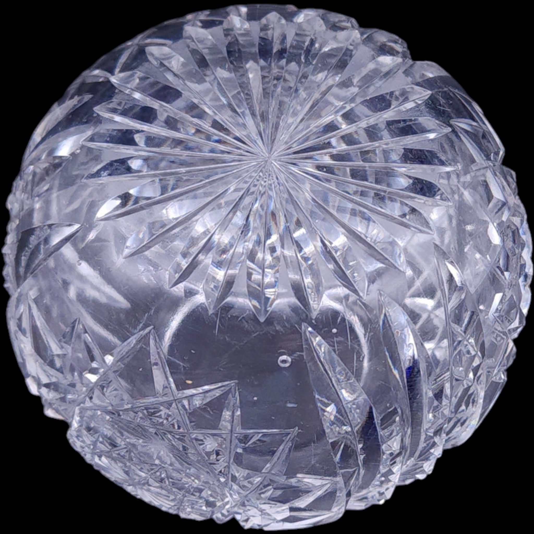 Antique American Brilliant Period Cut Glass Rose Bowl Vase